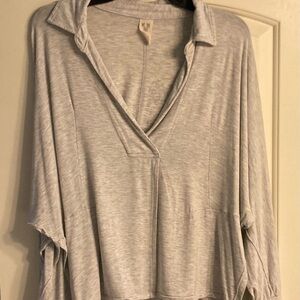 Anthropologie, Free People, Soft Knit Top, Gray, XS, Excellent Condition